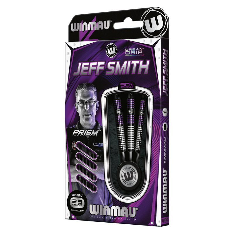 Winmau Jeff Smith 90% Tungsten Steel Tip Darts - 25 Gram