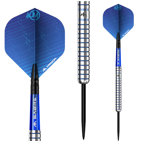 Mission Joe Murnan 90% Tungsten Steel Tip Darts - Electro Blue - 24 Gram