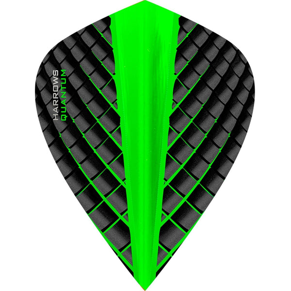 Harrows Quantum Green Kite Shaped Dart Flights