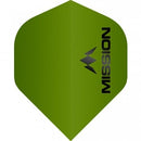 Mission Logo 100 Micron Standard Dart Flights Matt Green