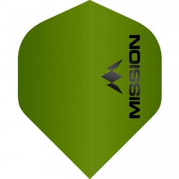 Mission Logo 100 Micron Standard Dart Flights Matt Green