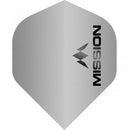 Mission Logo 100 Micron Standard Dart Flights Matt Silver