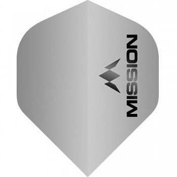 Mission Logo 100 Micron Standard Dart Flights Matt Silver