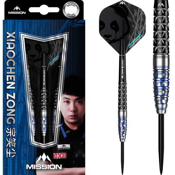 Mission Xiaochen Zong 95% Tungsten Steel Tip Darts - Black & Blue - 24 Gram