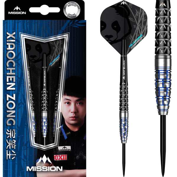 Mission Xiaochen Zong 95% Tungsten Steel Tip Darts - Black & Blue - 22 Gram