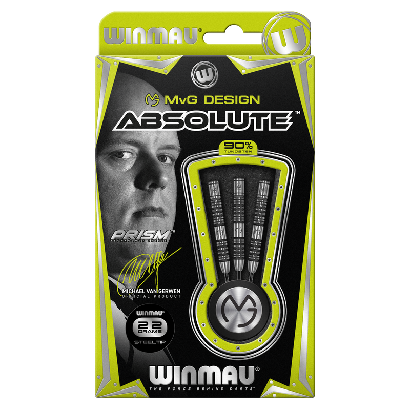 Winmau MVG Michael Van Gerwen Absolute 90% Tungsten Steel Tip Darts - 22 Gram