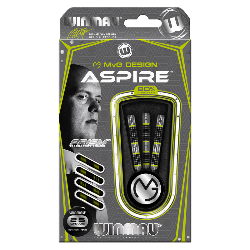 Winmau MVG Michael Van Gerwen Aspire 80% Tungsten Steel Tip Darts - 25 Gram