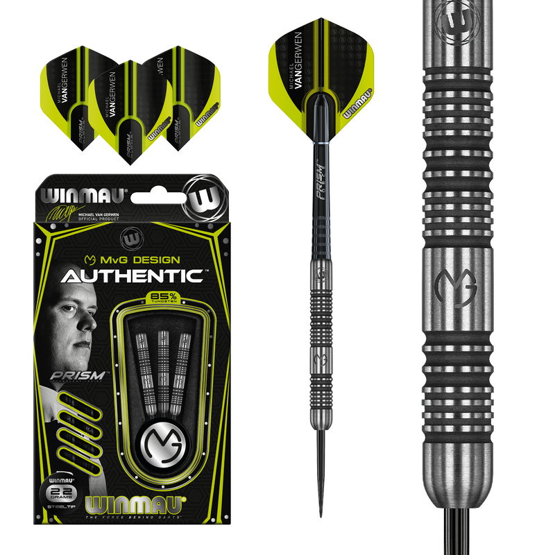 Winmau MVG Michael Van Gerwen Authentic 85% Tungsten Steel Tip Darts 22 Gram