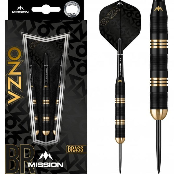 Mission Onza 24 Gram Black and Gold Brass Darts