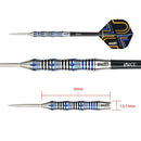 One80 Ascent Darts - Steel Tip Darts - SO2 - 90% Tungsten - Black & Blue - 25 Gram