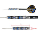 One80 Ascent Darts - Steel Tip Darts - SO2 - 90% Tungsten - Black & Blue - 23 Gram