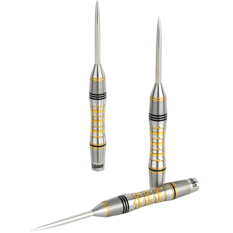 One80 Ascent Darts - Steel Tip Darts - SO4 - 90% Tungsten - Black & Gold - 22 Gram