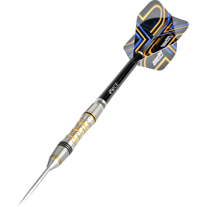 One80 Ascent Darts - Steel Tip Darts - SO4 - 90% Tungsten - Black & Gold - 22 Gram