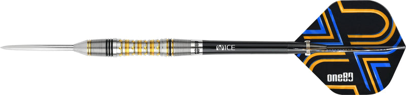 One80 Ascent Darts - Steel Tip Darts - SO4 - 90% Tungsten - Black & Gold - 22 Gram