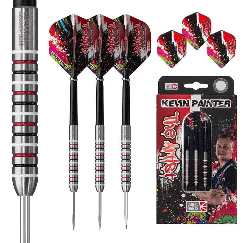 Legend Kevin Painter The Artist Ringed 90% Tungsten Steel Tip Darts - 22 Gram