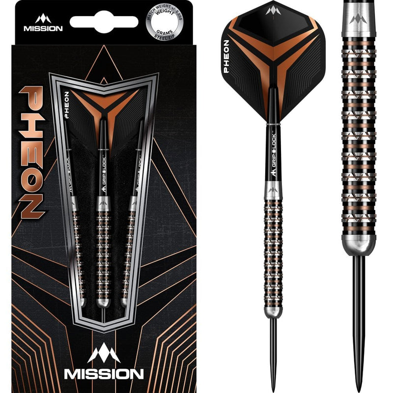 Mission Pheon 90% Tungsten Steel Tip Darts 26 Gram