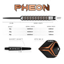 Mission Pheon 90% Tungsten Steel Tip Darts - 22 Gram