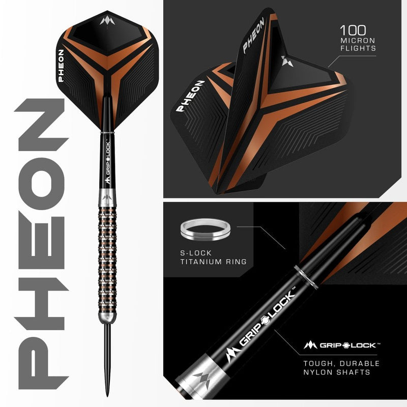 Mission Pheon 90% Tungsten Steel Tip Darts - 24 Gram