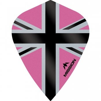 Mission Alliance-X 100 Micron Kite Dart Flights Black Pink