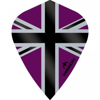 Mission Alliance-X 100 Micron Kite Dart Flights Black Purple