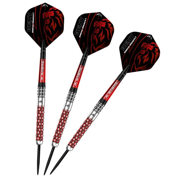 Mission Roman Benecky 90% Tungsten Steel Tip Darts - Black & Red - 24 Gram