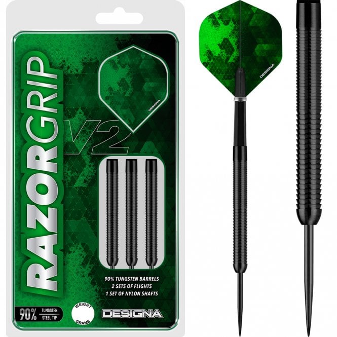 Designa Rzor Grip Black 26 Gram Tungsten Darts