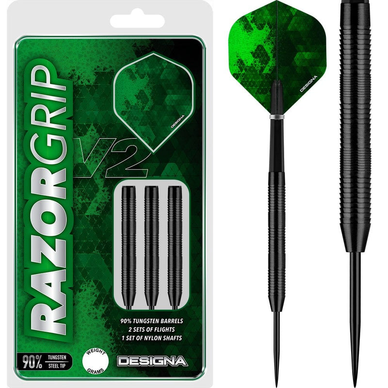 Designa Razor Grip Black 26 Gram Tungsten Darts