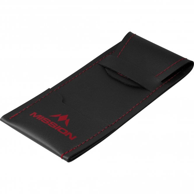 Mission Sport 8 Darts Wallet - Black with Trim - Red