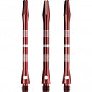 Designa Multiline Regrooved Aluminium Alloy Dart Stems - Red