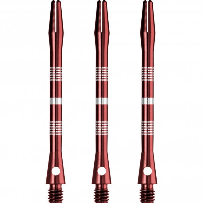 Designa Multiline Regrooved Aluminium Alloy Dart Stems - Red