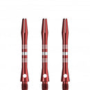 Designa Multiline Regrooved Aluminium Alloy Dart Stems - Red