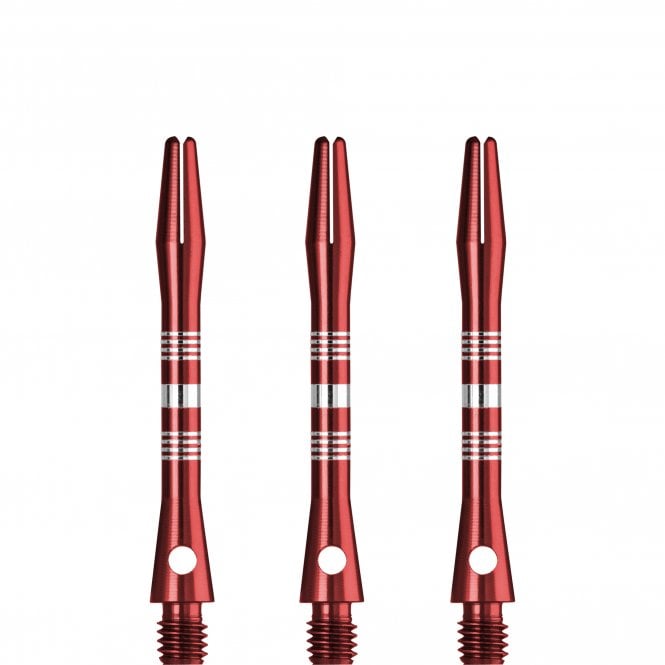 Designa Multiline Regrooved Aluminium Alloy Dart Stems - Red