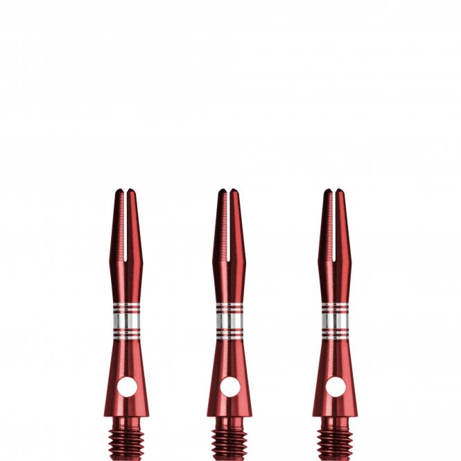 Designa Multiline Regrooved Aluminium Alloy Dart Stems - Red