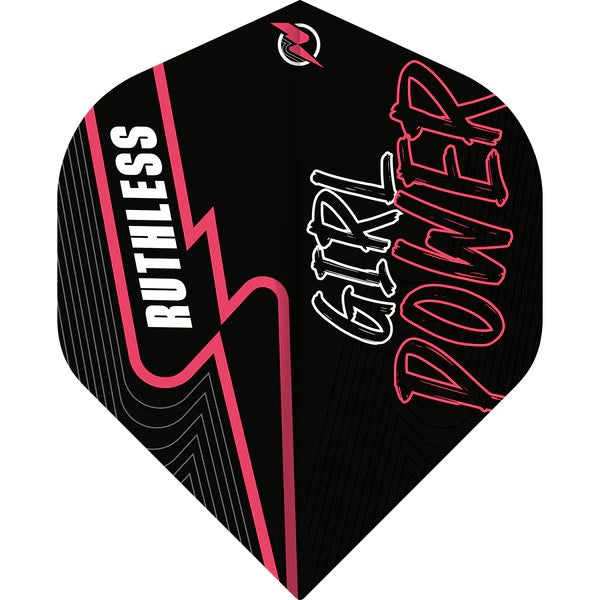 Ruthless Girl Power 100 Micron Dart Flights - Standard No.2 - Pink/Black