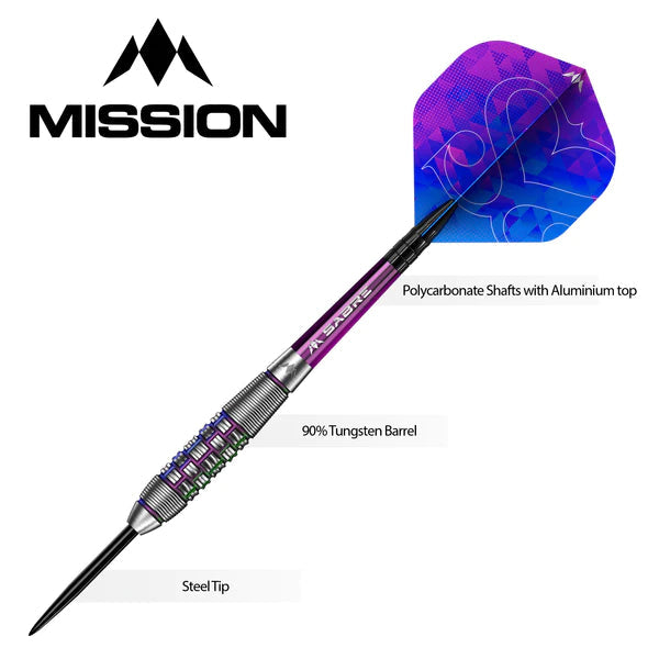 Mission Suzanne Smith 90% Tungsten Steel Tip Darts - Coral PVD - 26 Gram