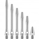 Designa Aluminium Alloy Dart Stems Silver Micro Extra Short Short Tweenie Medium Long