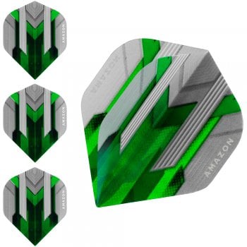 Amazon Silver 100 Micron Standard Dart Flights Green