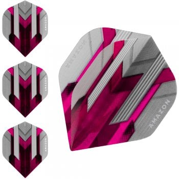 Amazon Silver 100 Micron Standard Dart Flights Pink