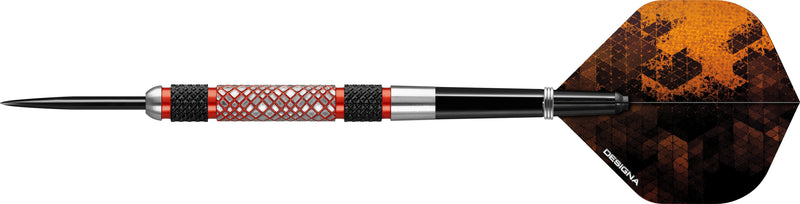 Designa Solar Ray 90% Tungsten Orange Steel Tip Darts - 22 Gram