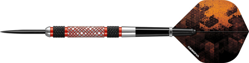 Designa Solar Ray 90% Tungsten Orange Steel Tip Darts - 30 Gram