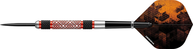 Designa Solar Ray 90% Tungsten Orange Steel Tip Darts - 24 Gram