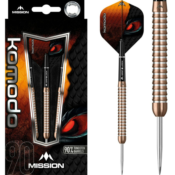 Mission Komodo 25 Gram Rose Gold Tungsten Darts