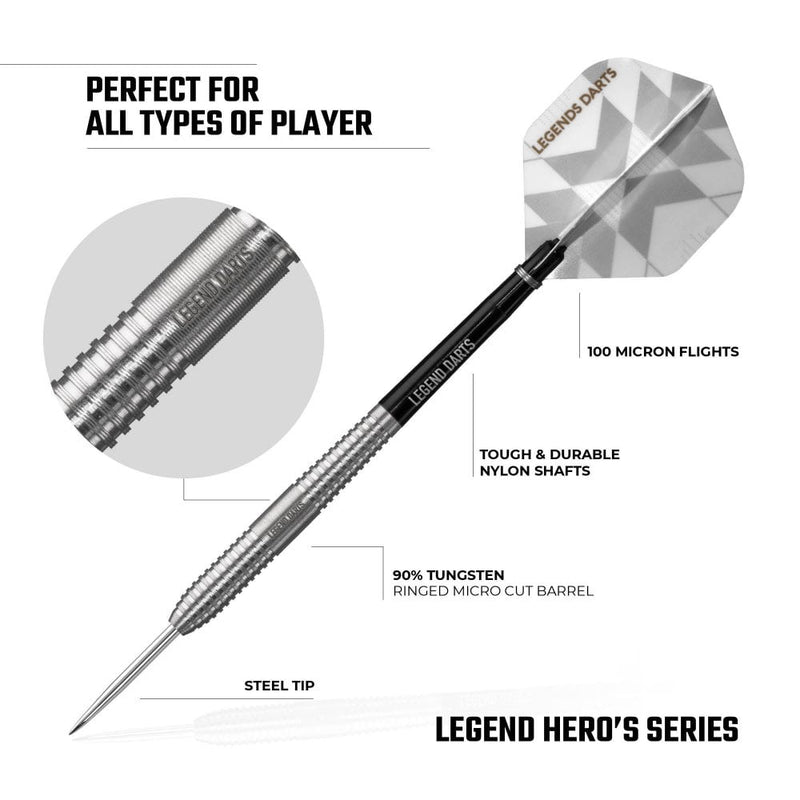 Legend Pro Series V1 90% Tungsten Steel Tip Darts - 23 Gram