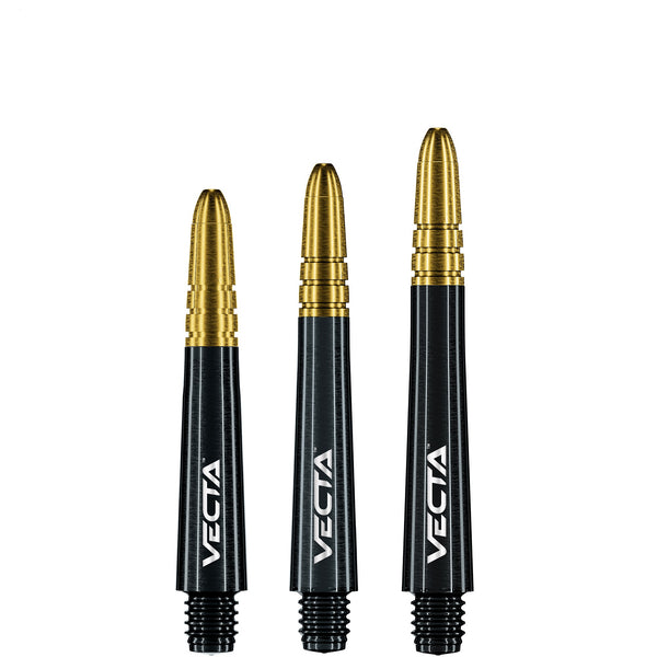 Winmau Vecta Polycarbonate & Alloy Dart Stems - Black with Gold Top
