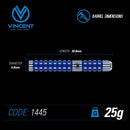 Winmau Vincent Van Der Voort 90% Tungsten Steel Tip Darts - 25 Gram