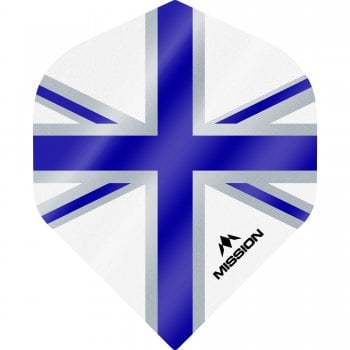 Mission Alliance 100 Micron Standard Dart Flights White Blue