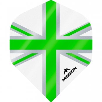 Mission Alliance 100 Micron Standard Dart Flights White Green