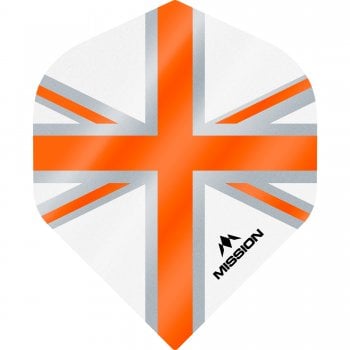 Mission Alliance 100 Micron Standard Dart Flights White Orange