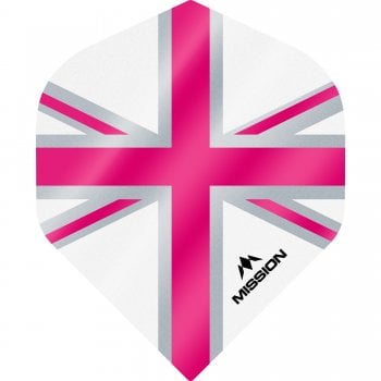 Mission Alliance 100 Micron Standard Dart Flights White Pink