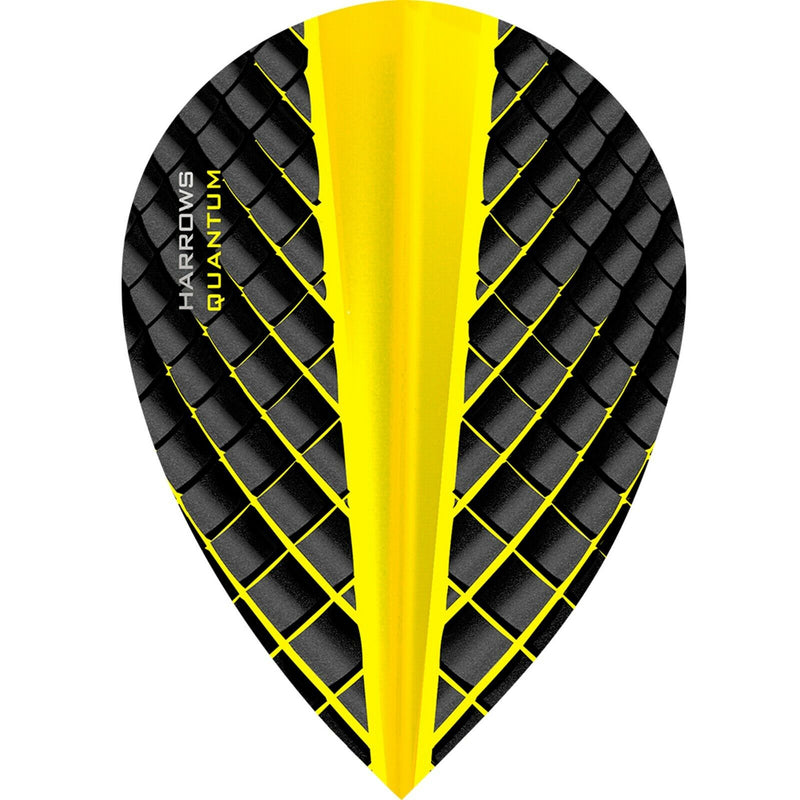 Harrows Quantum Pear Dart Flights Yellow